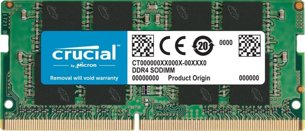Crucial Ct8G4Sfs824A Geheugen (Ddr4, 2400 Mt/S, Pc4-19200, Single Rank X8, Sodimm, 260-Pin), 8Gb, Verde