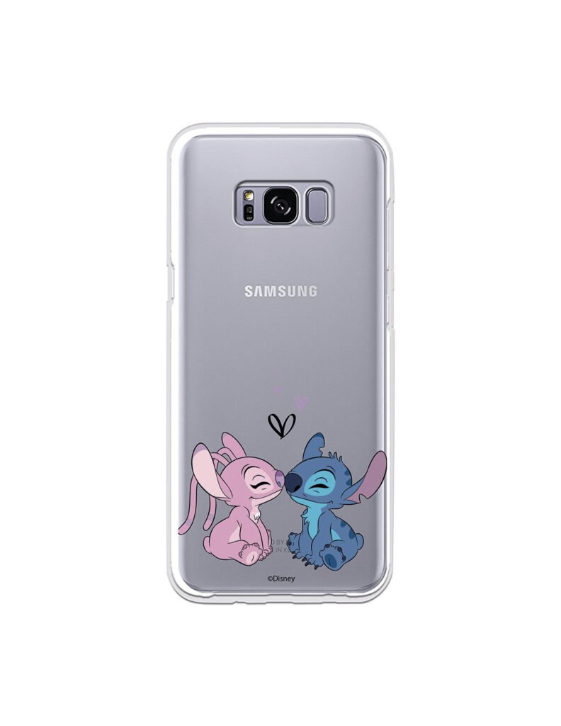 Funda para Samsung Galaxy S8 Oficial de Disney Angel & Stitch Beso - Lilo & Stitch