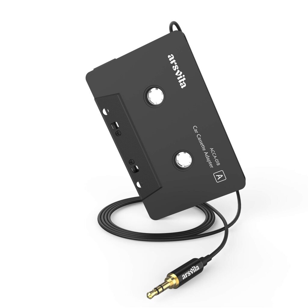 Amazon.com: Arsvita - Adaptador de audio de cassette a auxiliar ...