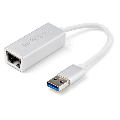 Adaptador de Red Ethernet Gigabit USB 3.0 - Plateado - Con Diseño Estilizado de Aluminio para MacBook, Chromebook o Tablet - Soporte Nativo de...
