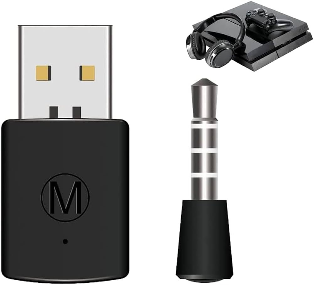 Adaptador Bluetooth para PS4 - Mini USB 4.0 Adaptador Bluetooth draadloze mini micrófono Auriculares Bluetooth dongle Adaptador USB para auriculares PS4 draadloze