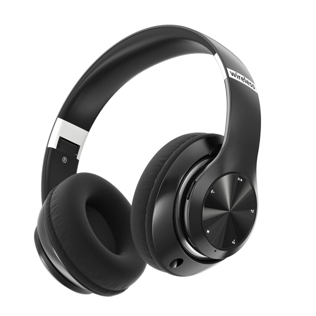 9S Auriculares Inalambricos Bluetooth Plegables, 60 Horas de Reproducción, Cascos Diadema Estéreo HiFi con Micrófono, 6EQ Modos, Soporte Micro TF/FM,...