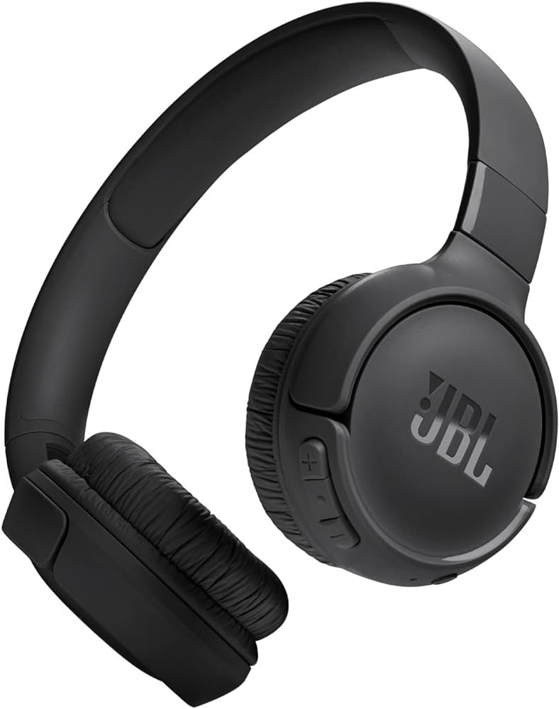 JBL Auriculares Tune 520BT, inalámbricos por Bluetooth, 57 horas de reproducción con Pure Bass, plegables, negro