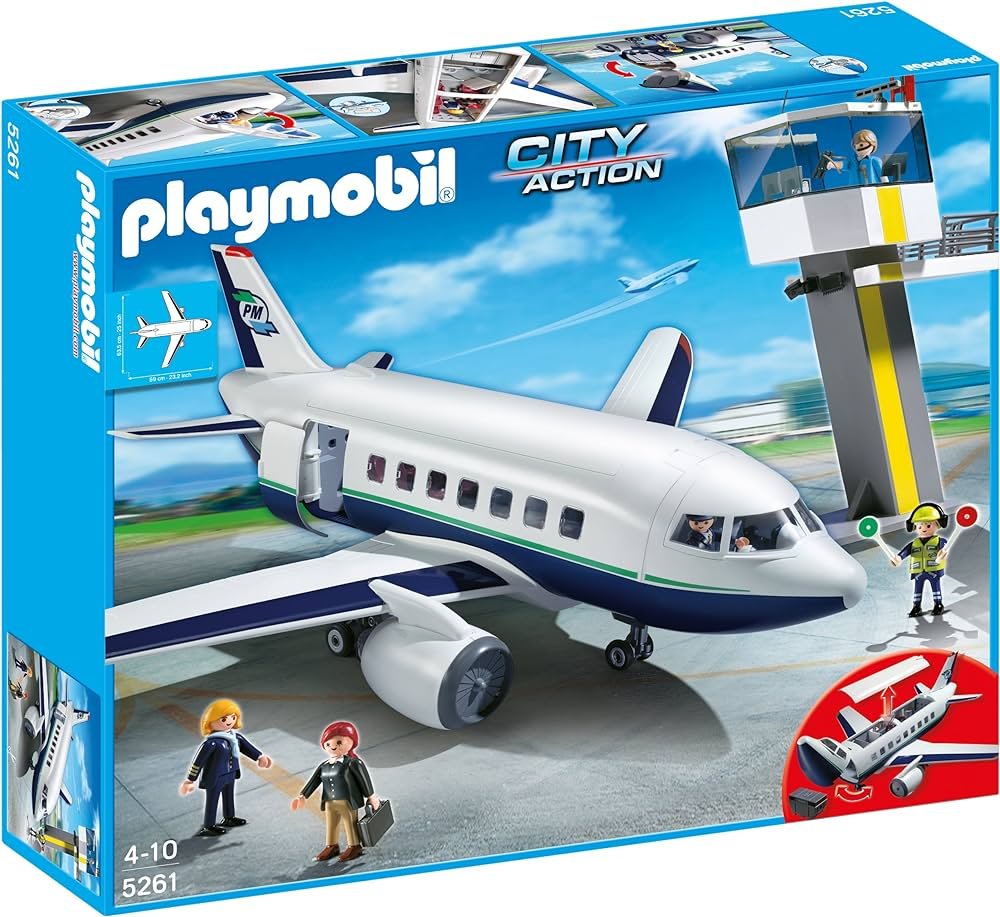 Playmobil 5261 City Action Aeropuerto de carga y pasajero Jet
