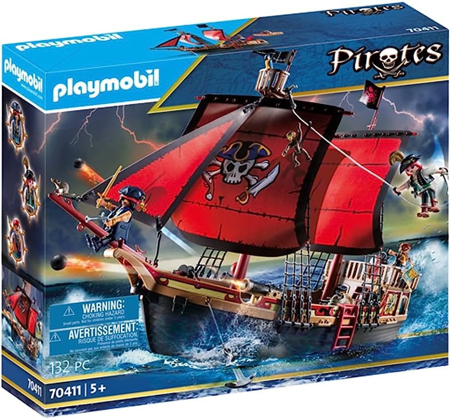 PLAYMOBIL 70411 Piratas Barco Pirata Calavera, A Partir de 5 años, Multicolor