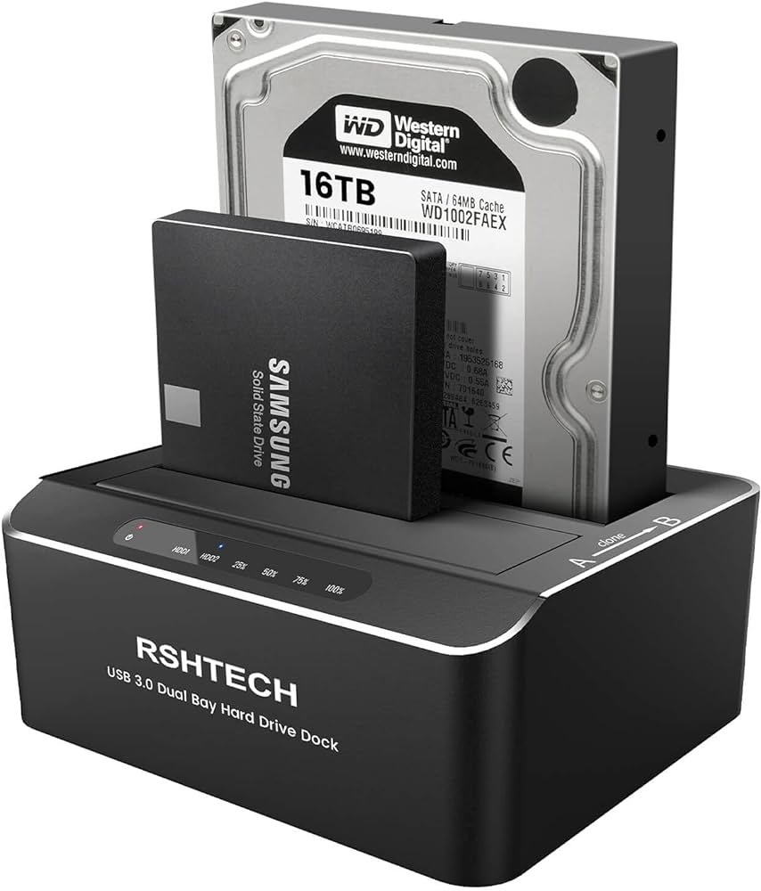 Amazon.com: RSHTECH Base de disco duro, estación de conexión ...