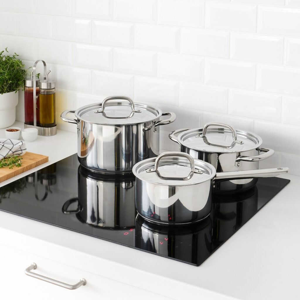 IKEA 365+ Batería de cocina, 6 piezas, acero inoxidable - IKEA