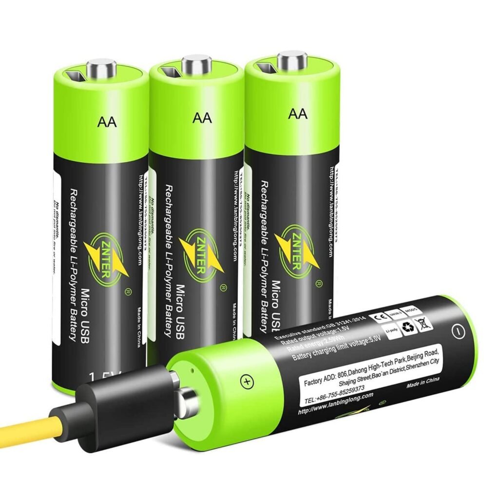 Amazon.com: Baterías AA – Baterías de litio recargables por USB ...