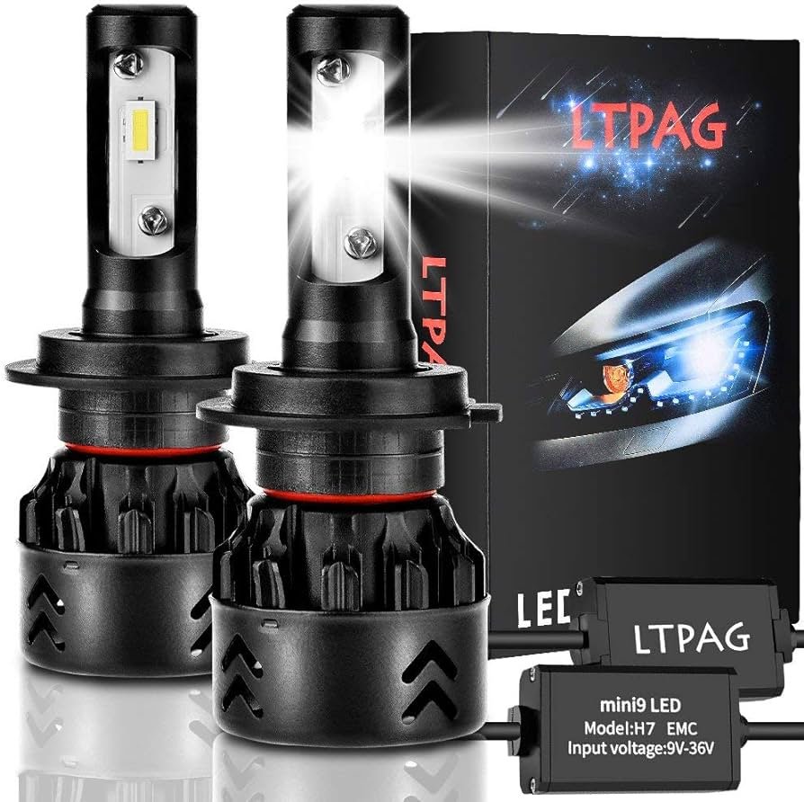 LTPAG Bombilla H7 LED Coche, 2pcs 72W 12000LM Lampara H7 LED 12V ...