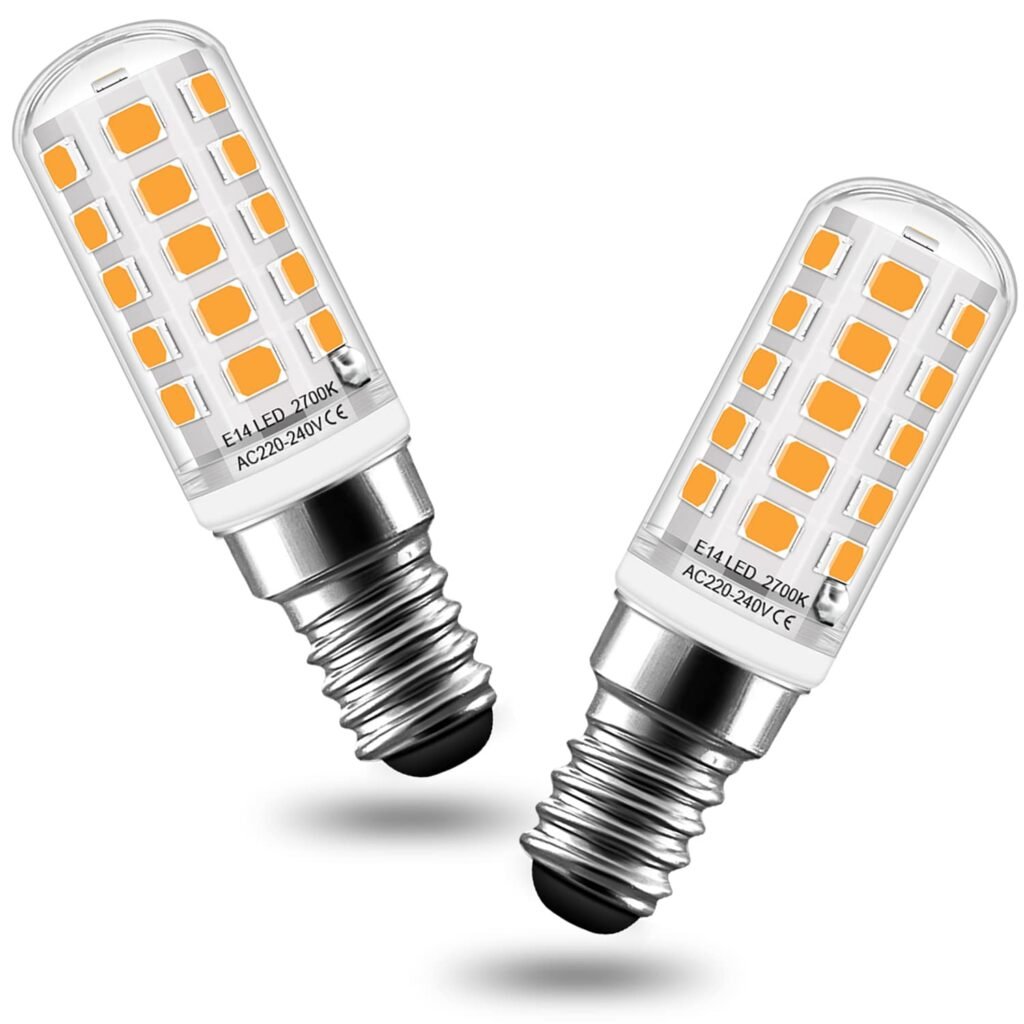 Auting E14 Bombillas Led,4W Bombilla E14 Reemplazo para 40W Bombilla Halógena Blanco Cálido 2700K,400 Lumen,para Lámpara de Sal,Bombilla LED...