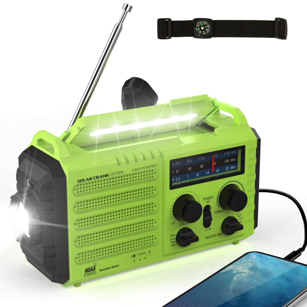 Amazon.com: Radio de emergencia con manivela solar, radio ...