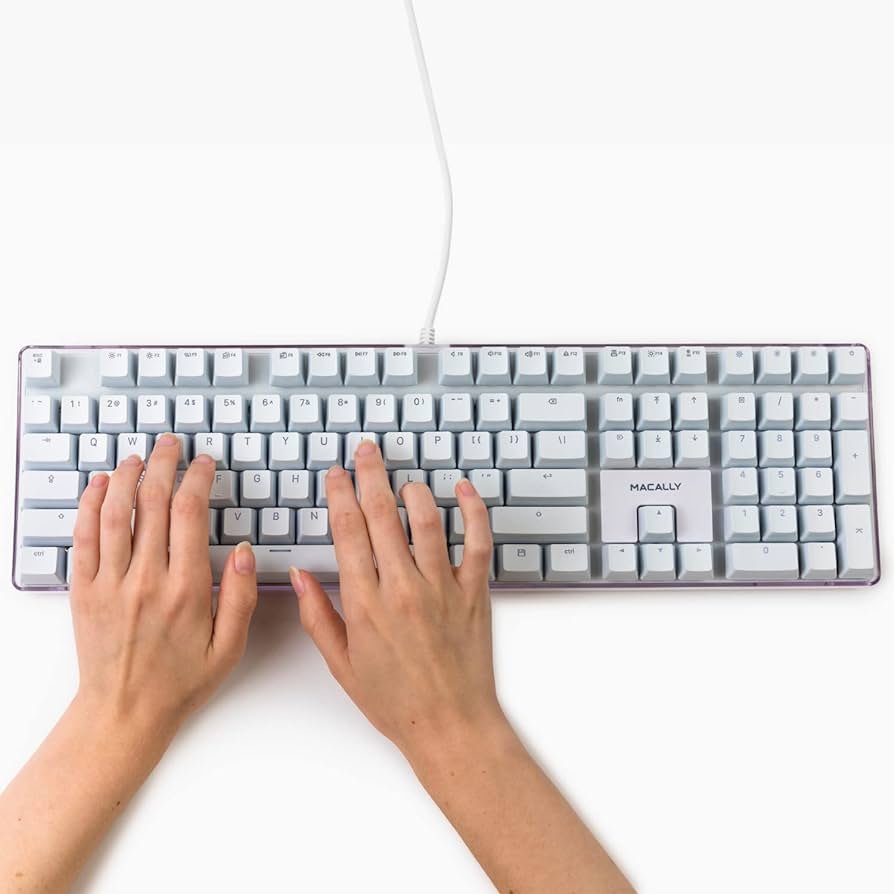 Amazon.com: Macally Teclado mecánico retroiluminado para Mac ...