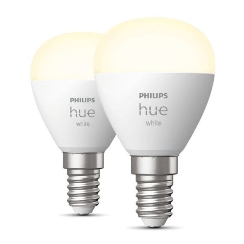 Philips Hue White Pack 2 Bombillas LED Inteligentes Lustre P45 E14 ...