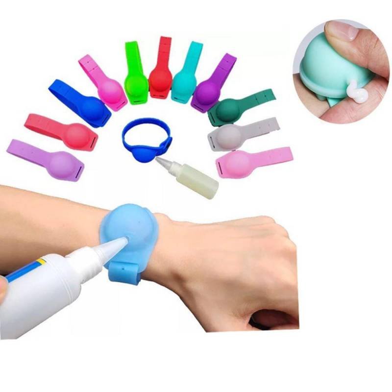 Pulsera silicona dispensador gel manos desinfectante niños adultos