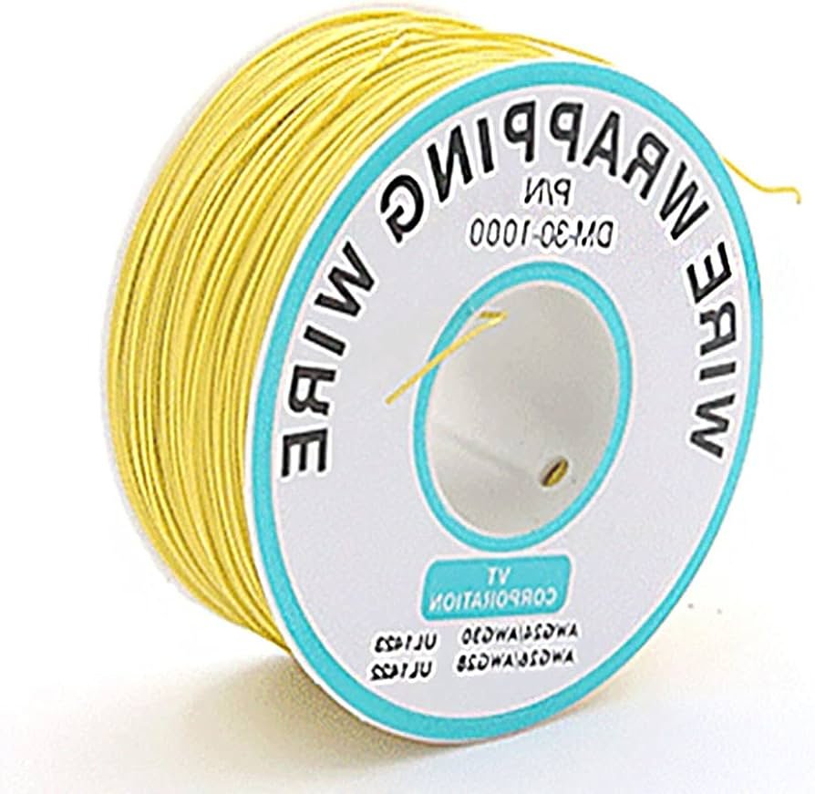 Amarillo 30 AWG 0,25 mm cable eléctrico color cable calibre...