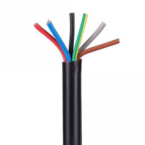 50m Cable Manguera Negro 6 hilos de 1.5mm2