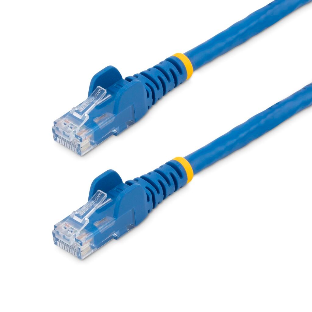 Cable Ethernet CAT6 de 75 pies - Cable Ethernet Gigabit CAT 6 azul -650MHz 100W PoE RJ45 UTP Cable de conexión/red sin enganches con alivio de tensión Probado por Fluke/Cableado...