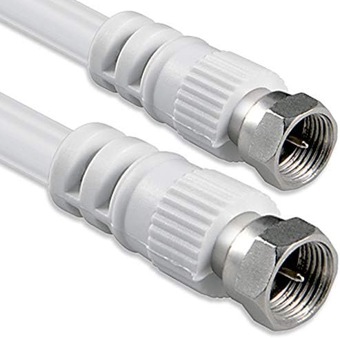 1aTTack Cable coaxial / de antena / satélite Conector F coaxial macho a coaxial hembra - Cable satélite blanco enchufe F a enchufe F - 80 db- 1.5 m