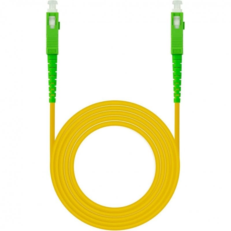 Nanocable Cable de Fibra Óptica SC/APC Monomodo G657A2 5m Amarillo...