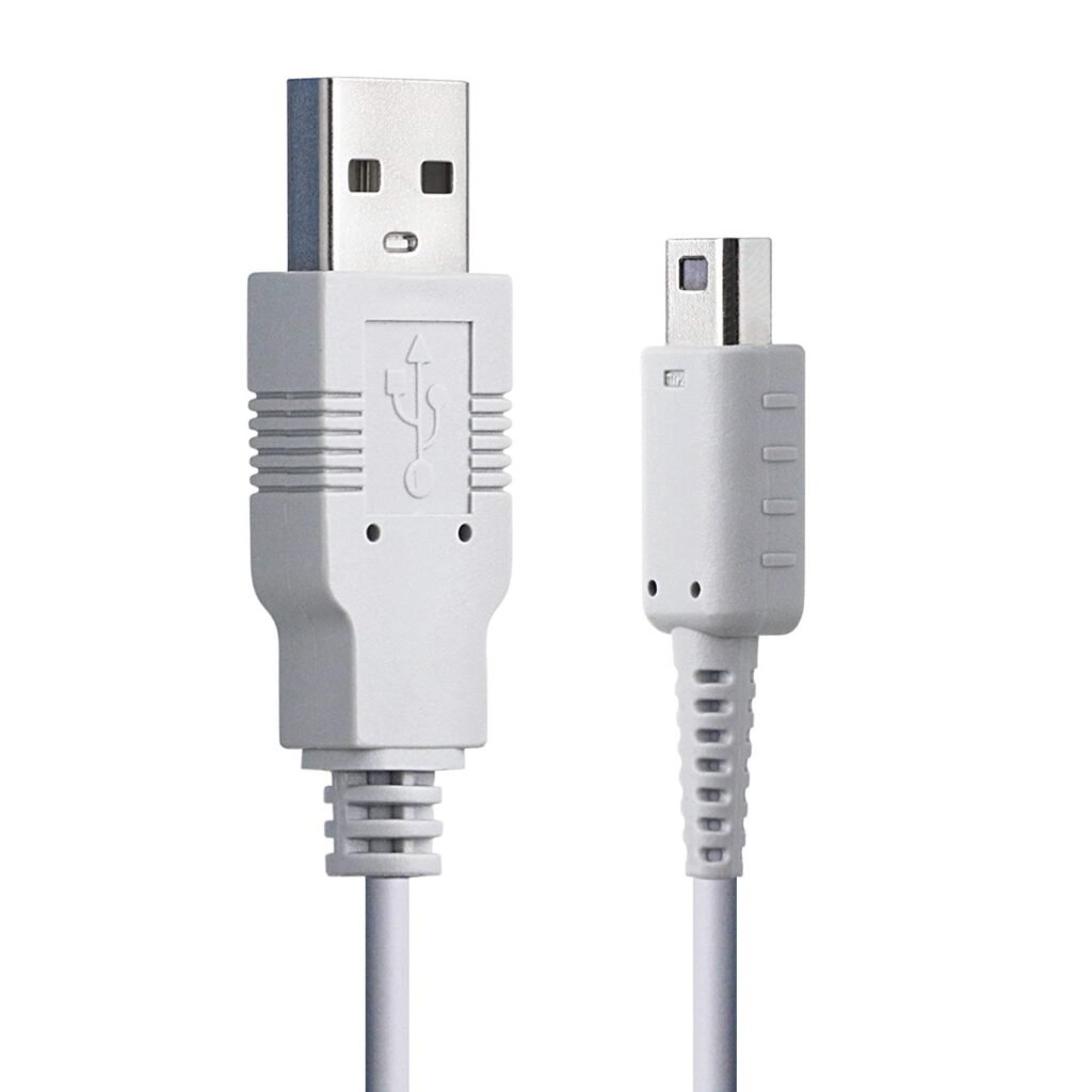 SUNMON Cable de carga USB para Wii U Gamepad Control Remoto Cargador USB Cargador USB Cable de alimentación Reemplazo - Blanco