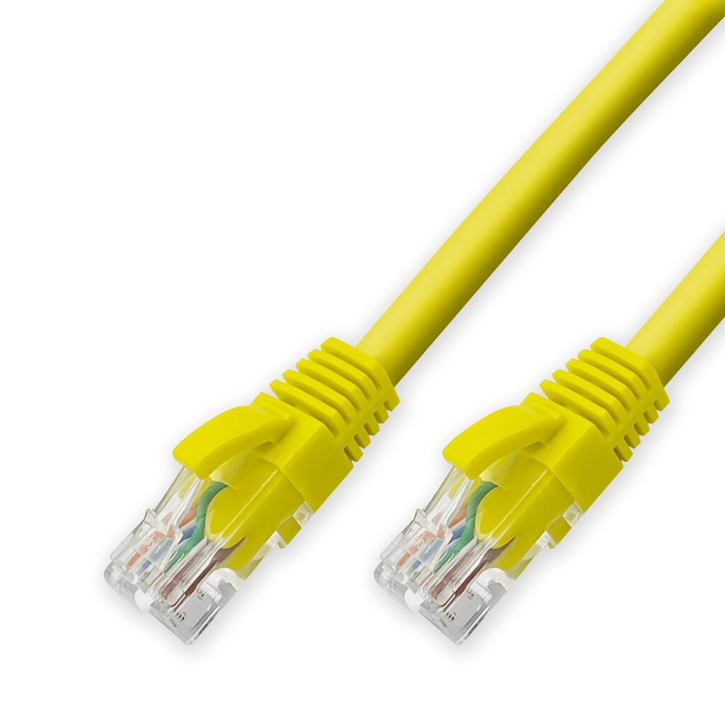 D.Square - Cable Ethernet Internet LAN 0,25m, Cat.6 U/UTP Amarillo, Cable de Red LSOH, Conector Rj45,1 GB/S, Ideal para Router/Móderms, Switch,...