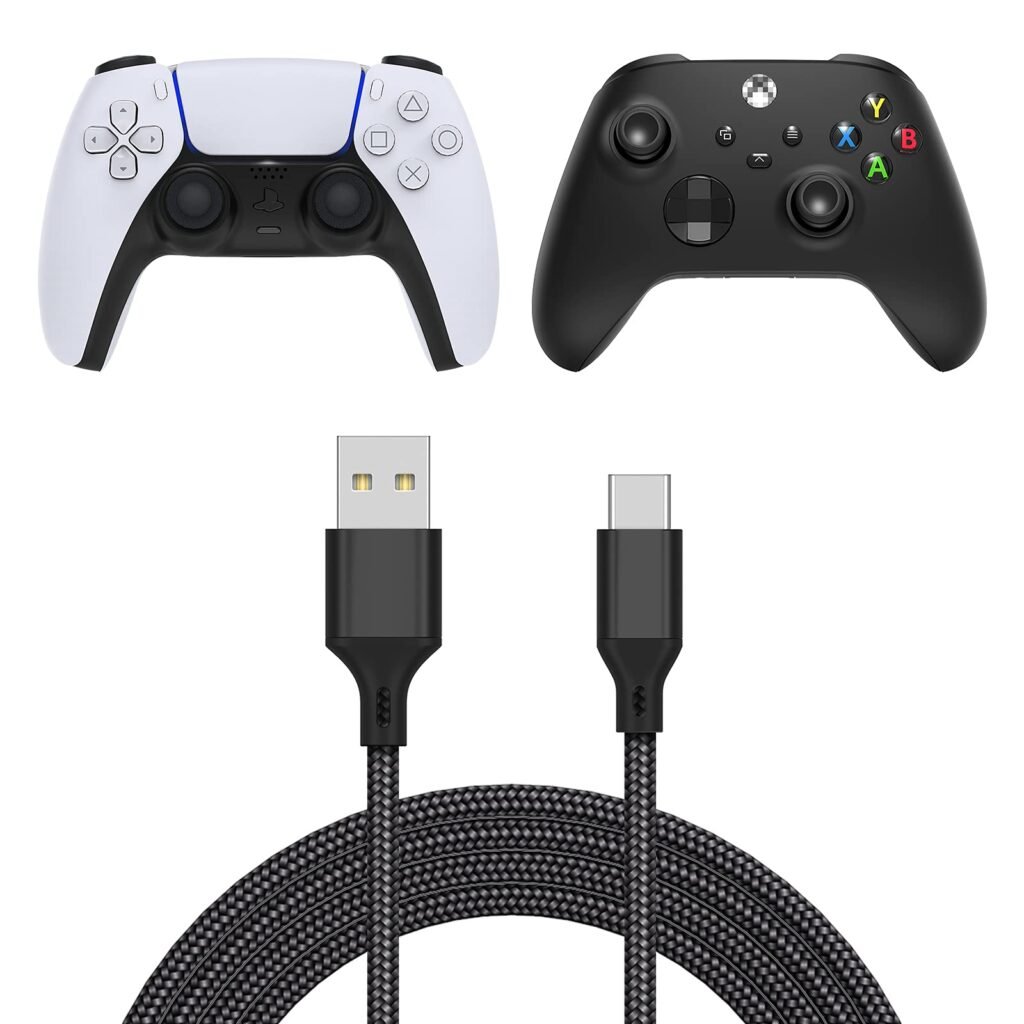 Amazon.com: Cable de carga para controlador Xbox Series/PS5, cable ...