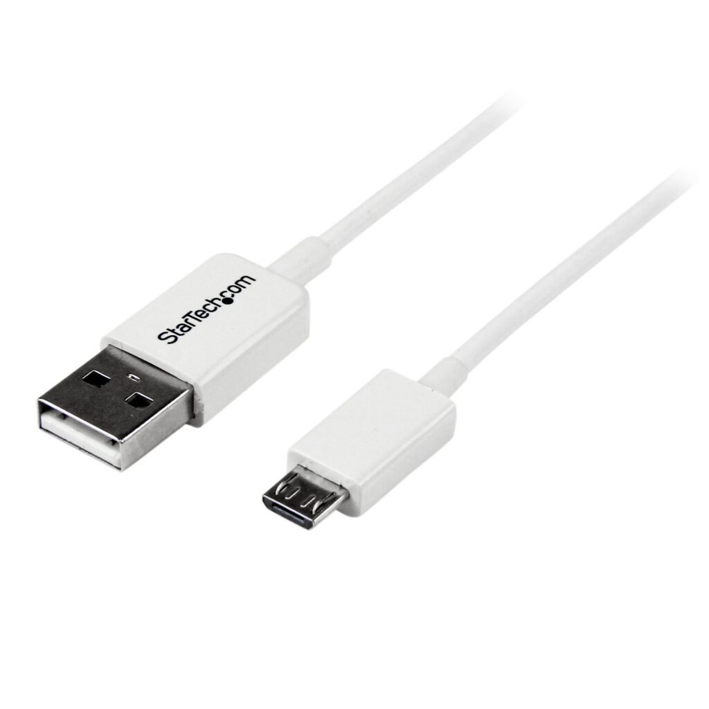 Cable Micro USB Blanco de 1m - A a Micro B