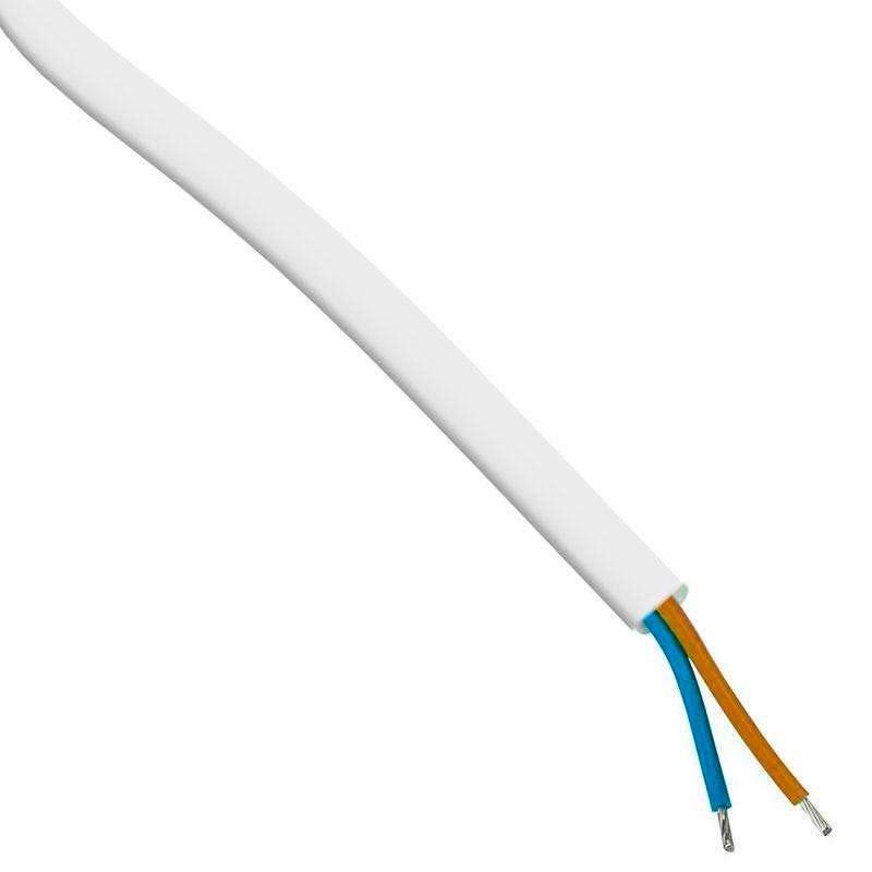 Cable plano 2x0,75mm, 1m, blanco - LEDBOX