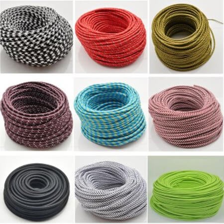 Cable Textil colores variados |