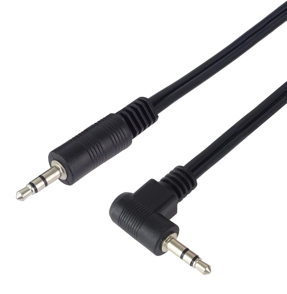 PremiumCord - Cable jack, conector jack 3,5 mm, conector StereoJack a 90°, cable auxiliar de conexión de audio para auriculares, para teléfonos...
