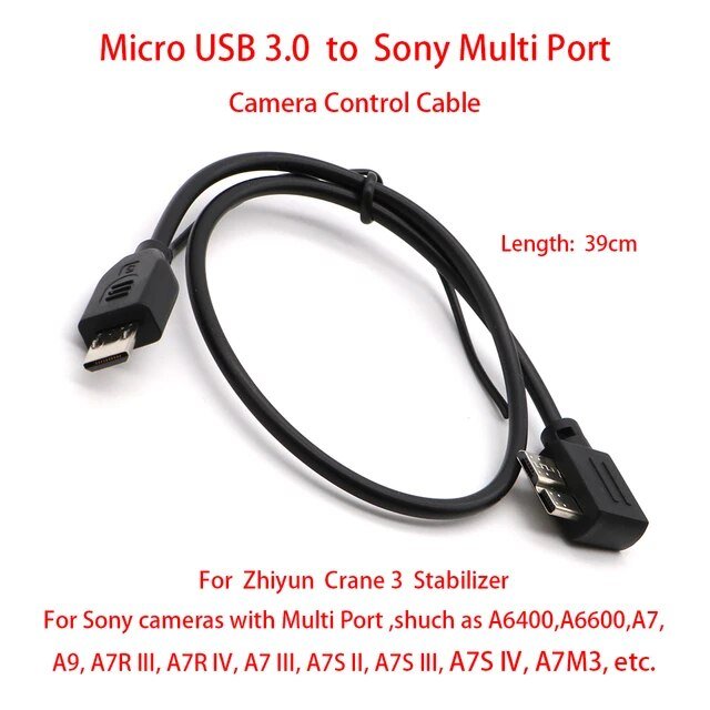 Para cámaras Zhiyun Crane 3 LAB a Sony (con puerto múltiple) A7, A9, A7S...