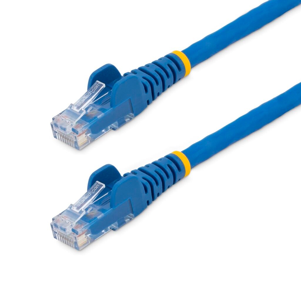 Cable Ethernet CAT6 de 1m - LSZH - Cable de Red de 10 Gigabits de 650MHz y PoE de 100W UTP sin Enganches (Snagless) con Alivio de Tensión - Azul - CAT...