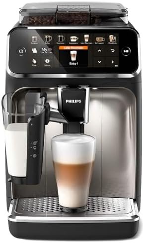 Cafetera espresso automática Philips Serie 5400 - LatteGo Melksysteem, Ingebouwde Molen, 12 Koffievariaties, Intuïtief Display, 4 ...
