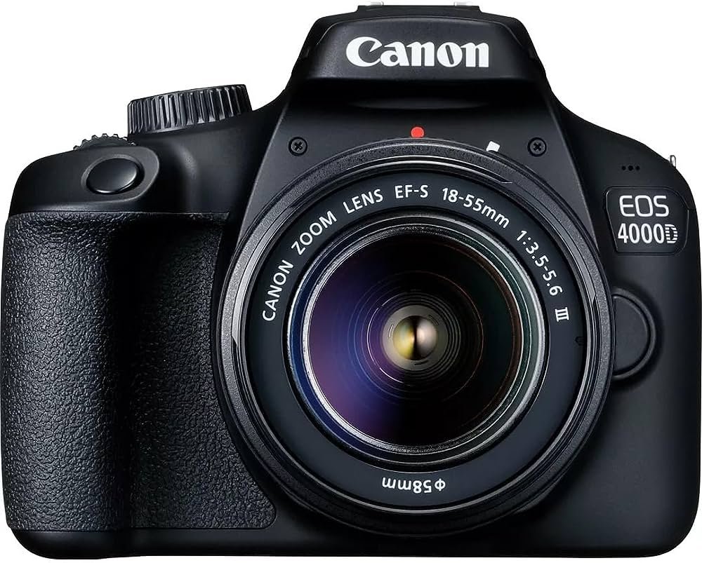 Cámara Canon EOS 4000D DSLR y lente EF-S 18-55 mm f/3.5-5.6 III...