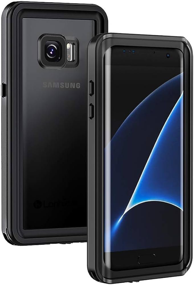 Lanhiem Samsung S7 Edge-hoesje, IP68 waterdicht, stofdicht, schokbestendig hoesje met ingebouwde schermbeschermer, volledig verzegelde ...