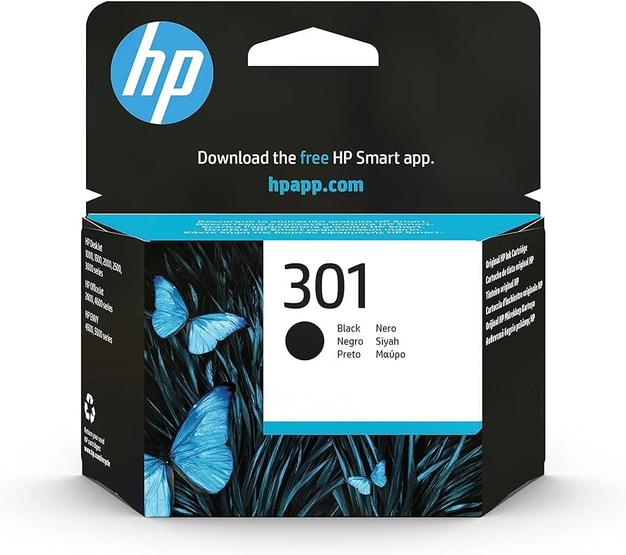 HP 301 CH561EE, Negro, Cartucho de Tinta Original, Compatible con...