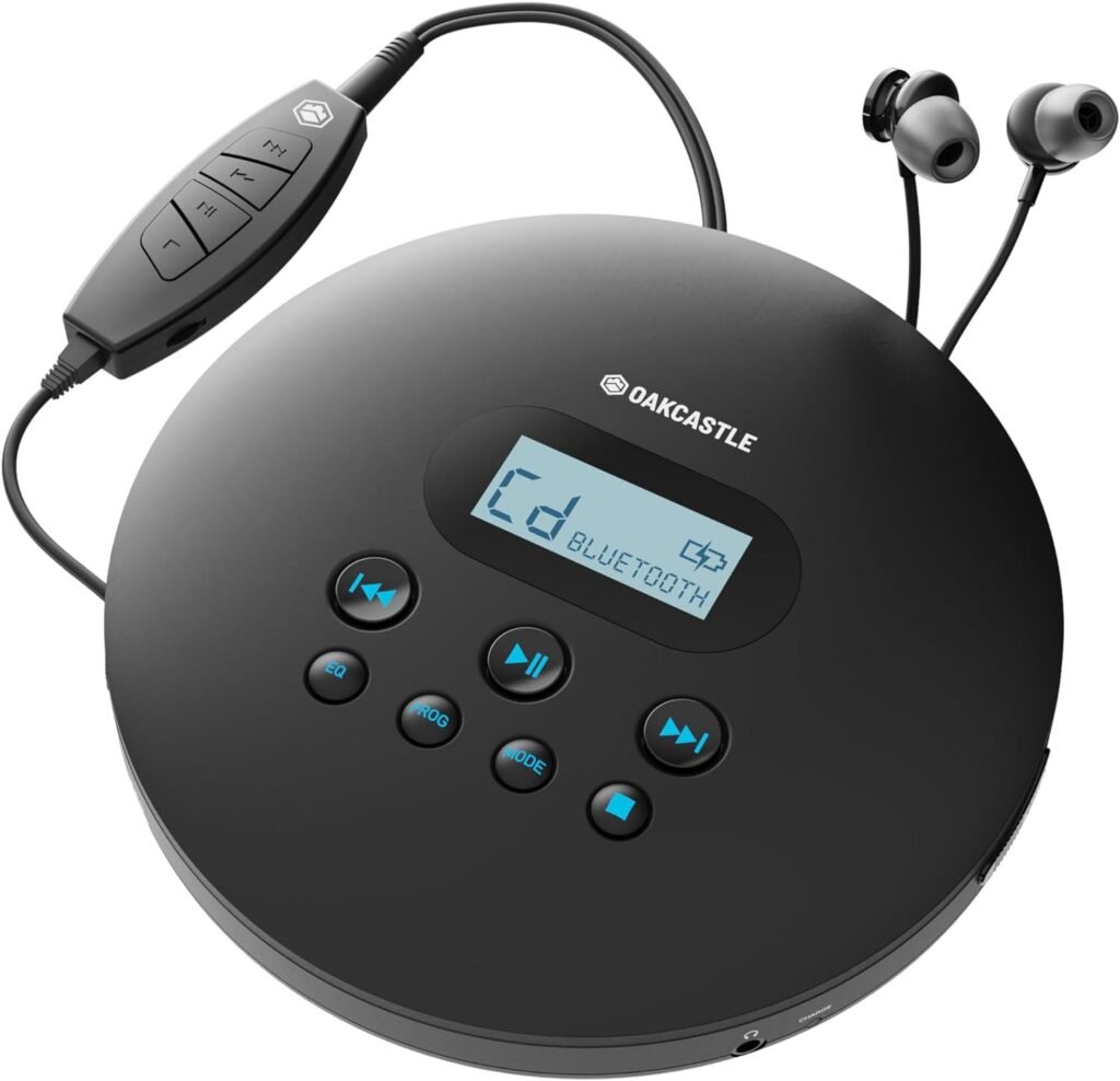 Reproductor de CD arrastrado, Bluetooth activado Reproductor de CD personalizado de 12 horas Reproductor de CD para automóvil (todo auxiliar) en uso |