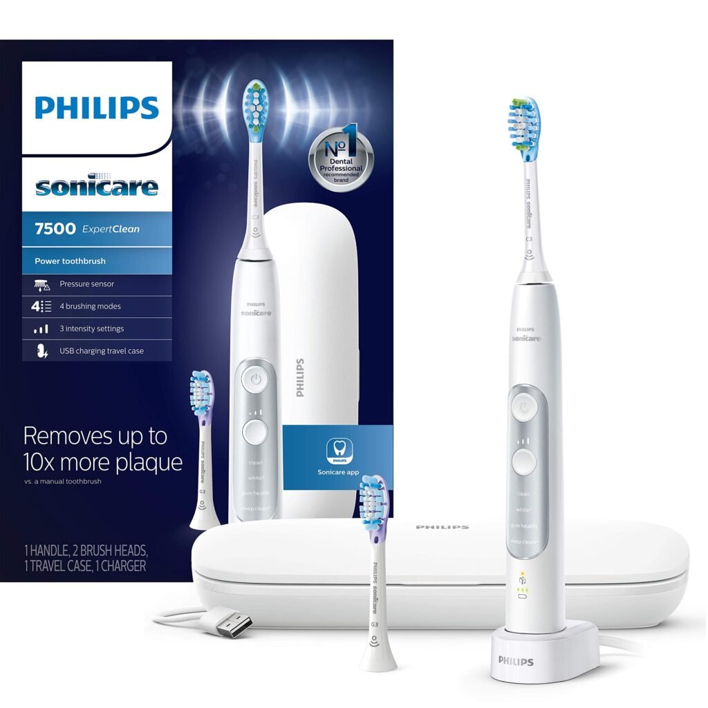 Philips Cepillo dental electrico sonico con aplicacion expertclean 7500 Blanco